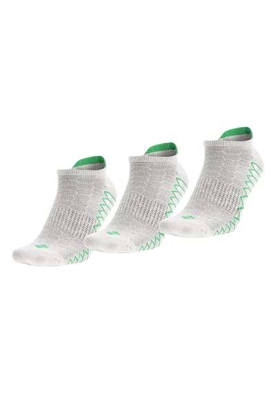 Bonny Silver Koku Yapmayan Koşu Ve Yürüyüş Patik Gümüş Çorap 3'lü Paket Yeşil