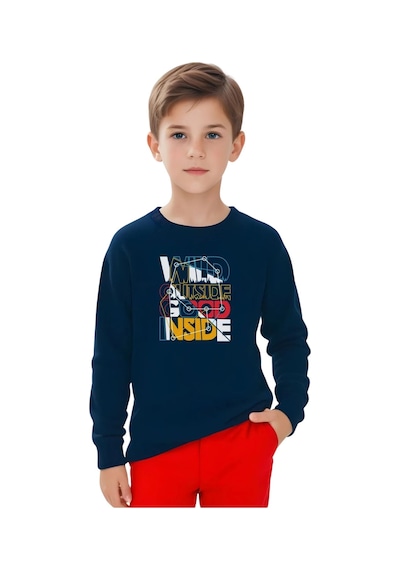 Panios Kids 3'lü Crazy City-scotter-ınside Baskılı Erkek Çocuk Sweatshirt Çok Renkli