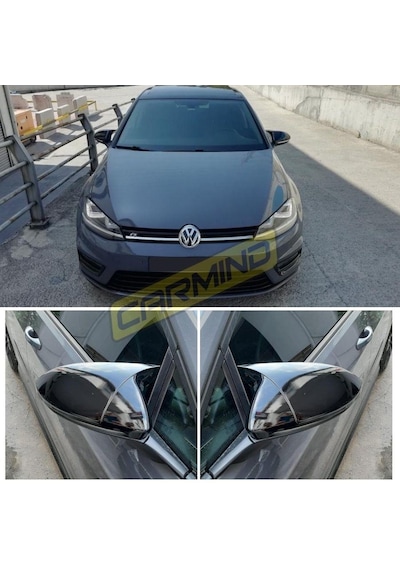 Vw Golf 7 - 7.5 Batman Yarasa Ayna Kapağı Piano Black