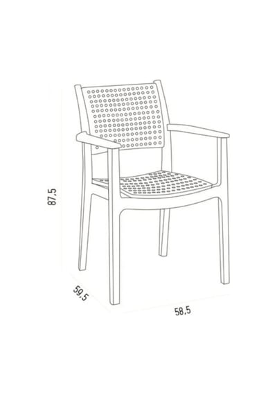 Holiday Atlas Sandalye 2'li Set Antrasit