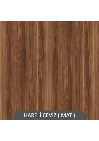 Rafkestir Side Duvar Rafı Hareli Ceviz (Mat)