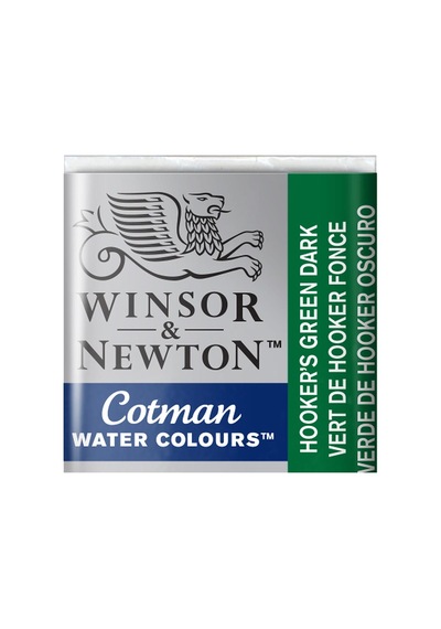 Winsor & Newton Cotman Yarım Tablet Suluboya Hooker's Green Dark 312 Karışık