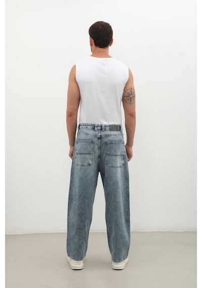 Banny Jeans Erkek Skater Fit Jean Pantolon Buz Mavisi S