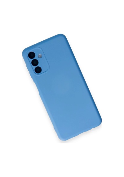 Newface - 555 - Samsung Galaxy A14 4g Kılıf Nano İçi Kadife Silikon - Edntrend - - Mavi
