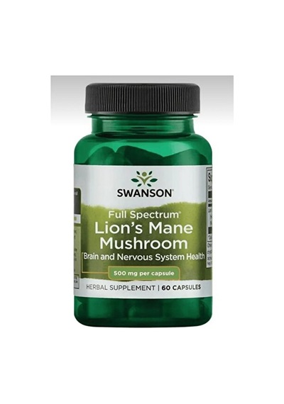 Swanson Nutrition Swanson Lion S Mane Mushroom Aslan Yelesi Mantarı Ekstresi 500 Mg 60 Kapsül