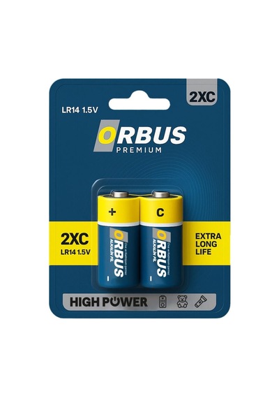 Orbus Premium 2xc Lr14 C Tipi 1.5v Alkalin Orta Boy Pil - 10 Paket 20 Pil