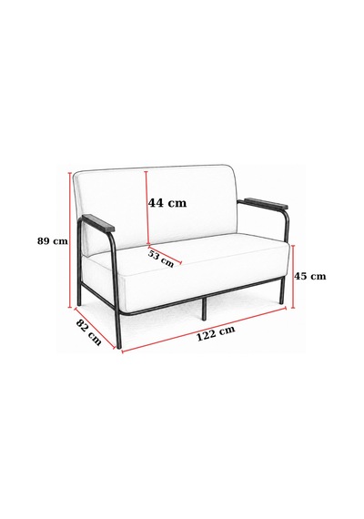 Atlas 2+1+1 Soft Kumaş Metal Koltuk Takımı Balkon Ofis Bekleme Ve Çay Seti Mavi