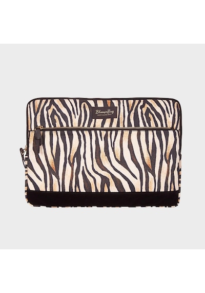 Bloominbag Stripy Tricky 13-14 İnç Laptop / Macbook Uyumlu Kılıf Siyah - Kahverengi