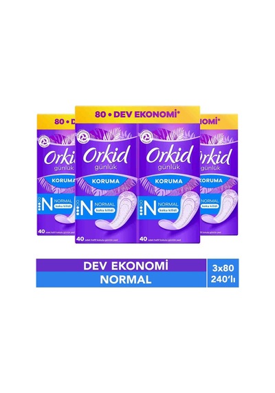 Günlük Ped Normal Dev Ekonomi Paketi 80'li X3