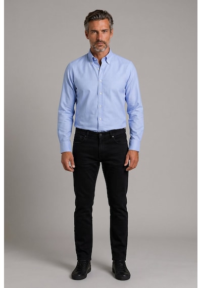 Bisse Mavi Regular Fit Pamuk Oxford Spor Gömlek Gmok2pb01352 D35