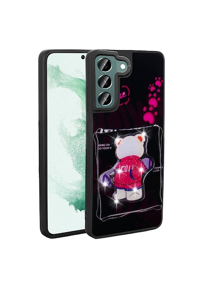 Zore Galaxy S21 Fe Kılıf Parlayan Kabartmalı İkonik Figürlü Ogaa Amas Silikon Kapak - Pembe