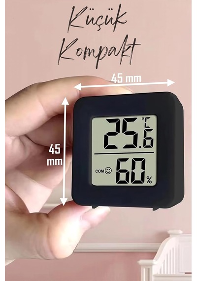 Lexroo Mini Sıcaklık Nem Ölçer Lcd Ekranlı Oda Termometre Duvara Takılabilen Masaüstü Isı