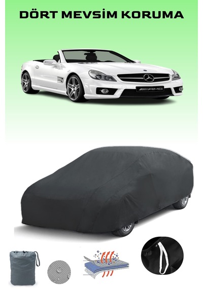 Siyah, Mercedes Sl-serısı R230 2008 - 2011, Araba Brandası, Oto Örtüsü, Araba Çadırı Siyah