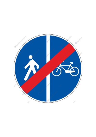 Yayalar ve Bisikletler için Ayrı Ayrı Kullanılabilen Yolun Sonu