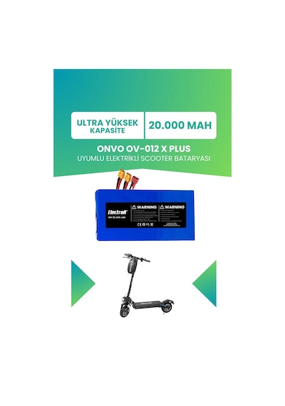 Onvo Ov-012 X Plus Ultra Yüksek Kapasite Batarya 48v 20ah 21700 Pil Elektrikli Scooter Bataryası