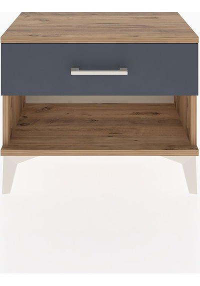 Arges Komodin Tek Çekmeceli 60x30x48 Çam-antrasit Çam