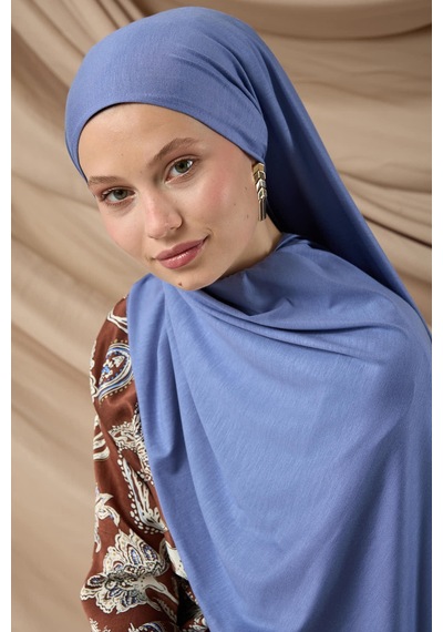 Silk Home Premium Penye Şal 65002-42 Kot Mavi Çok Renkli