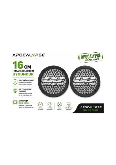 Deaf Bonce 16cm Hoparlör Kapağı - Db Apocalypse Logolu Kaliteli Plastik Midrange Hoparlör Kapak 16 C