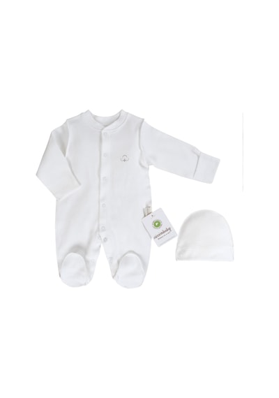 Ciccim Baby Pamuklu Prematüre Bebek Tulumu 4947 Beyaz
