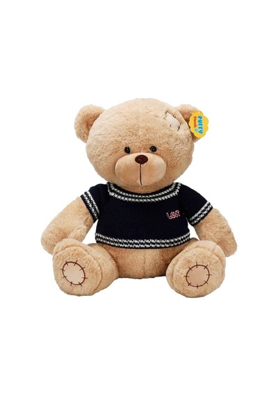 2001008 Sun-sabc-jnh-pff-sk Peluş Ayı Oturan Kazaklı 42 Cm 2r