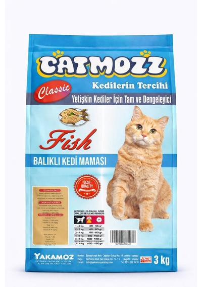 Catmozz Classic Balıklı Yetişkin Kedi Maması 3 KG