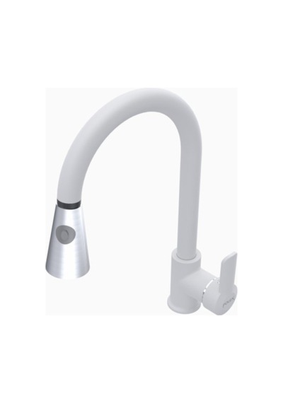 Polex Cristal Lux Granit Eviye P-02+Spiralli Beyaz