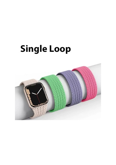 Ally Apple Watch Uyumlu 7-8 41mm 6-5-4 40mm Single Loop Plastik Kayış Kordon 3-2-1 38mm- 5775