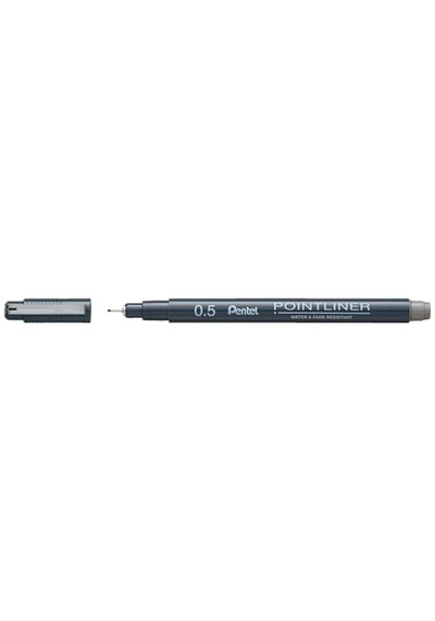 Fiber Uçlu Yazı Kalemi - 0.5 Mm. Gri
