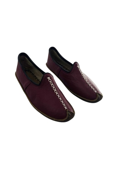 Bordo El Yapımı Yemenî Hakiki Deri Geleneksel Okçuluk Outdoor Ayakkabı Bordo Bordo El Yapımı Yemenî Hakiki Deri Geleneksel Okçuluk Outdoor Ayakkabı Bordo