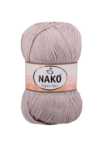 Nako Süper İnci El Örgü İpi 100 gr | Pembeli Gri 3079