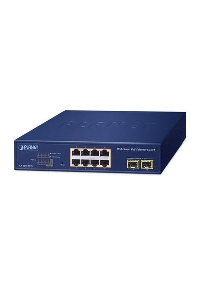 Planet Pl-gs-2210-8p2s 8 Port Gigabit Poe+ 2 Port Sfp Web Smart Yönetilebilir Poe Switch