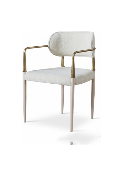 Elegance Kolçaklı Metal Mutfak Sandalyesi Beyaz