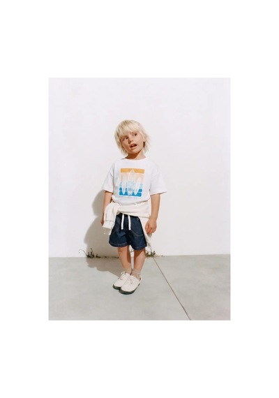 Poala Kids Surf Dokuma Şortlu Takım Çok Renkli