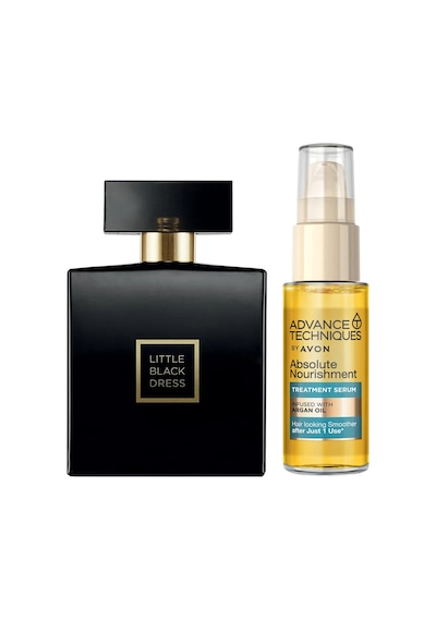 Avon Little Black Dress Kadın Parfüm EDP 50 ML + Advance Techniques Argan Yağı İçeren Besleyici Saç Serumu 30 ML