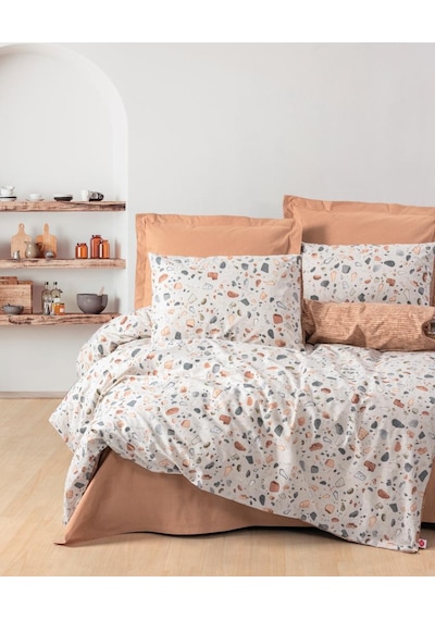 Cotton Box Minimal Tek Kişilik Nevresim Takımı Oniks Karamel