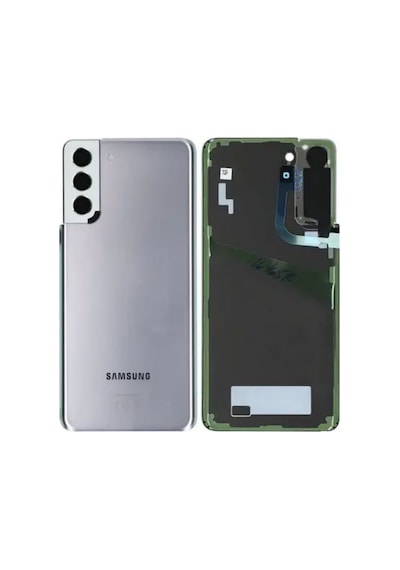 Samsung S21 Plus Beyaz Uyumlu Kamera Camlı Arka Cam Batarya Pil Kapağı Telefon Arka Kapak 34491735