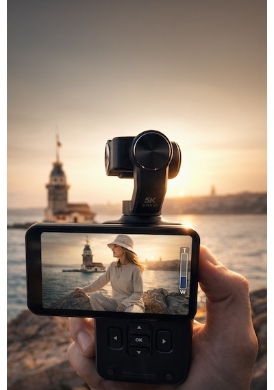 Mioji Pocket 3 5k 30FPS 48MP 3 Eksenli Gimbal Kamera