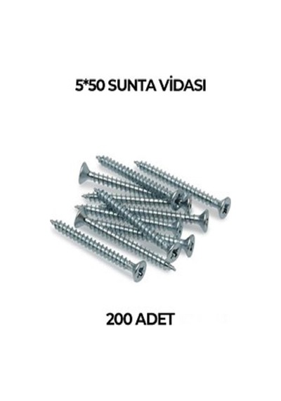 5 50 Sunta Vidası 200 Adet Yağmur Diğer