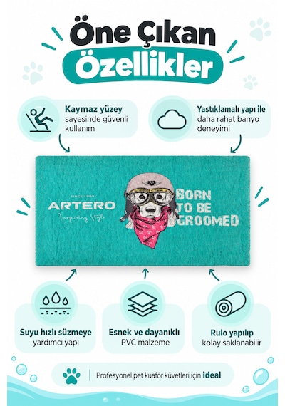Artero Köpekler Ve Kediler İçin 107 65 Cm Banyo Küveti Matı