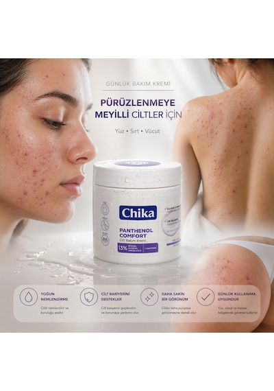Chika Med + Panthenol Cilt Rahatlatıcı Nemlendirici Krem 400 Ml