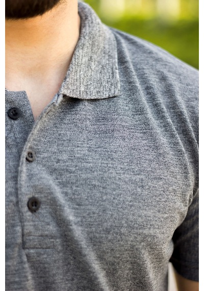 Azıcık Akıllı Erkek Antrasit Basic Slim Fit Düz Sade Polo Yaka Tişört 20eply0001 001