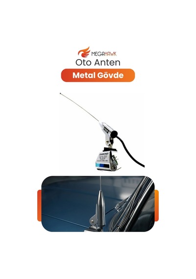 Diamond Araç Anteni Harici Oto Anten Çekim Güçlü Metal Gövde Universal Radyo Anteni