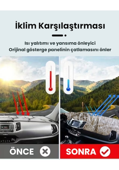 Pelüş Torpido Koruma Örtüsü Uzun Tüylü Kahverengi