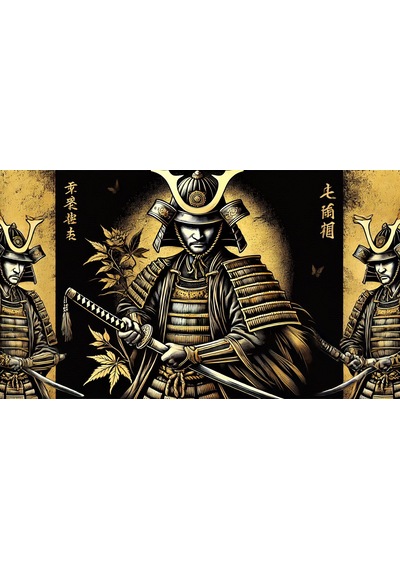 Ti-play Shogun Deads 60x90cm Modern Samuray Pvc Çerçevesiz Tablo