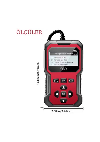Obd2 Araba Otomobil Arıza Tespit Cihazı Tüm Araçlara Uyumlu Hata Okuma Silme Işık Söndürme - 822170237