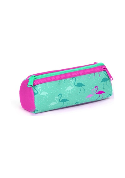 Coral High Kids Su Yeşili Neon Pembe Flamingo Desenli 3 Lü Okul Çanta Seti Set0123111