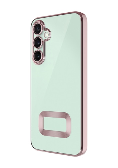 Galaxy A16 Uyumlu Kılıf Kamera Korumalı Logo Gösteren Zore Omega Kapak-siyah Siyah