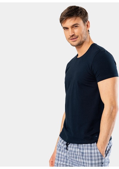 Cacharel Erkek Bisiklet Yaka Likralı T-shirt 1331/lacivert 001