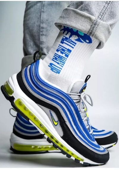 Nike Air Max 97 Reflector Leather Sneaker Hakiki Deri Reflektörlü Günlük Spor Ayakkabı Mavi Nike Air Max 97 Reflector Leather Sneaker Hakiki Deri Reflektörlü Günlük Spor Ayakkabı Mavi