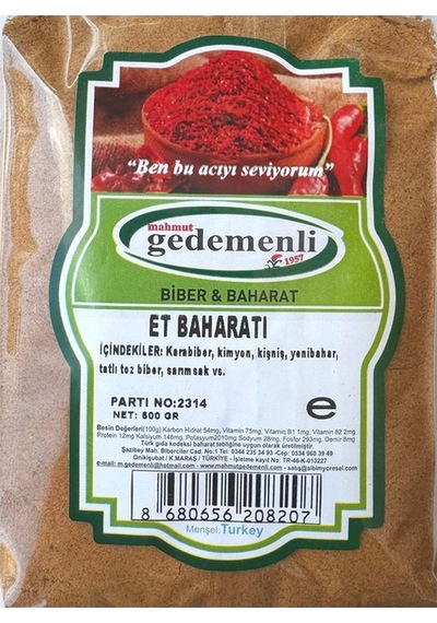 Mahmut Gedemenli Et Baharatı 500 G